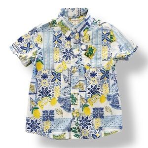 Crewcuts | Italian Lemon Short Sleeve Button Down Shirt (4-5)